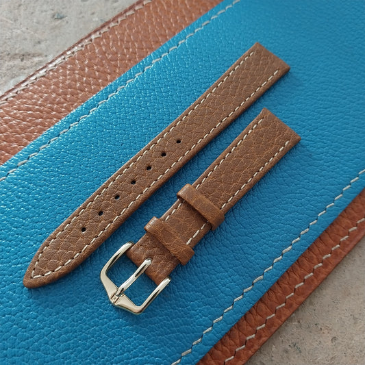 14mm Hirsch Ladies Camel Grain Tan Leather Watch Band