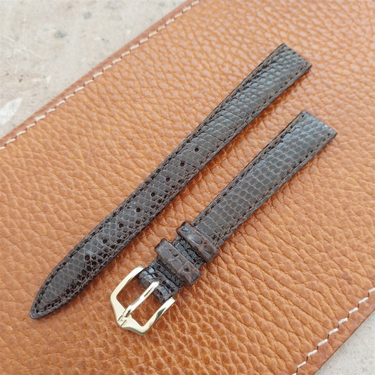 12mm Ladies Hirsch Brown Lizard Watch Strap