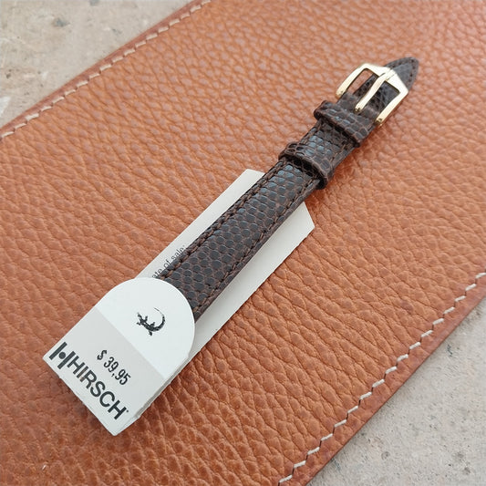 12mm Ladies Hirsch Brown Lizard Watch Strap
