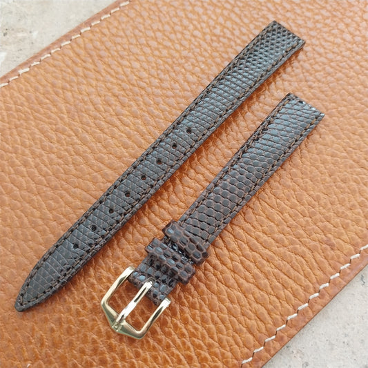 12mm Ladies Hirsch Brown Lizard Watch Strap