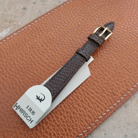 12mm Ladies Hirsch Brown Lizard Watch Strap
