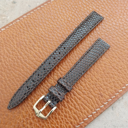 12mm Ladies Hirsch Brown Lizard Watch Strap