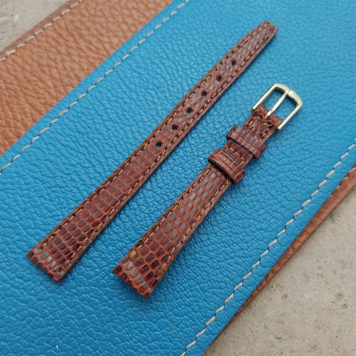 11mm Kreisler Brown Lizard Ladies Vintage Watch Strap