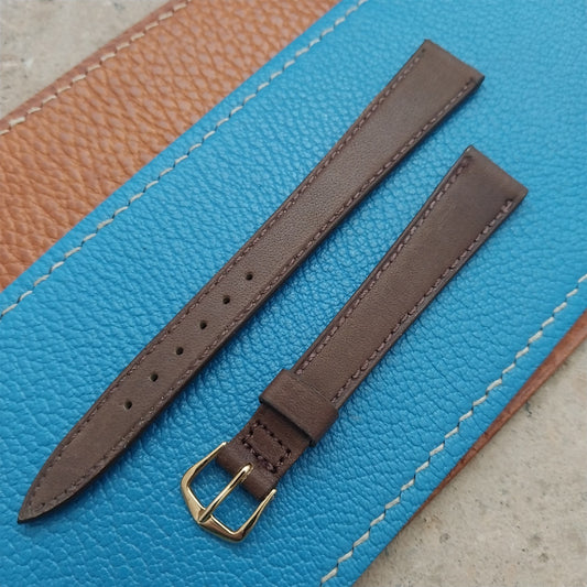 14mm Kreisler Brown Leather Ladies Watch Strap