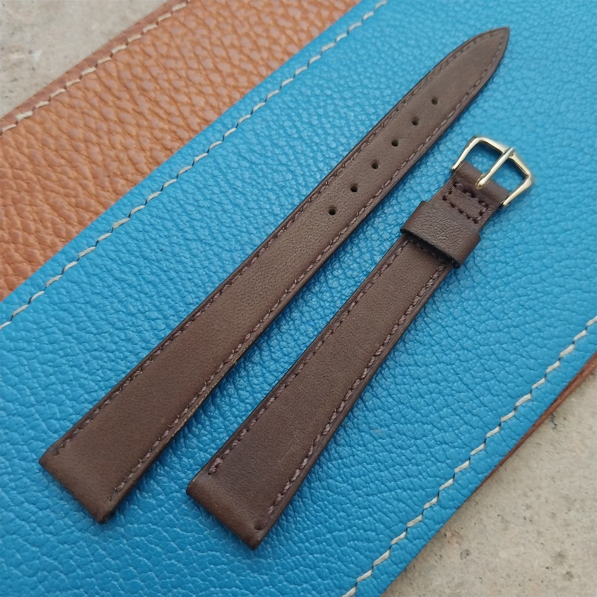 14mm Kreisler Brown Leather Ladies Watch Strap