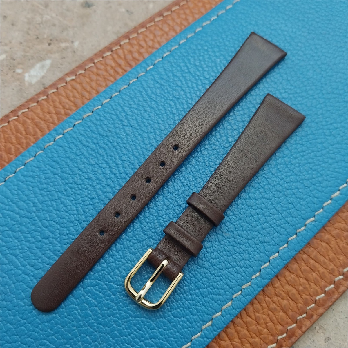 14mm Kreisler Brown Leather Ladies Watch Strap