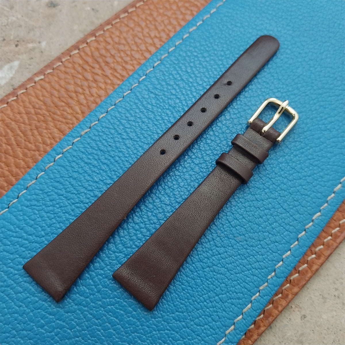 14mm Kreisler Brown Leather Ladies Watch Strap