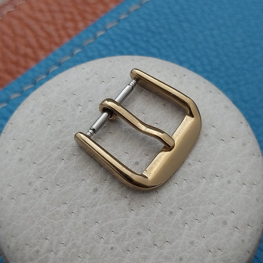 14mm Gold-Tone Stainless Steel Buckle for Vintage Watch Strap
