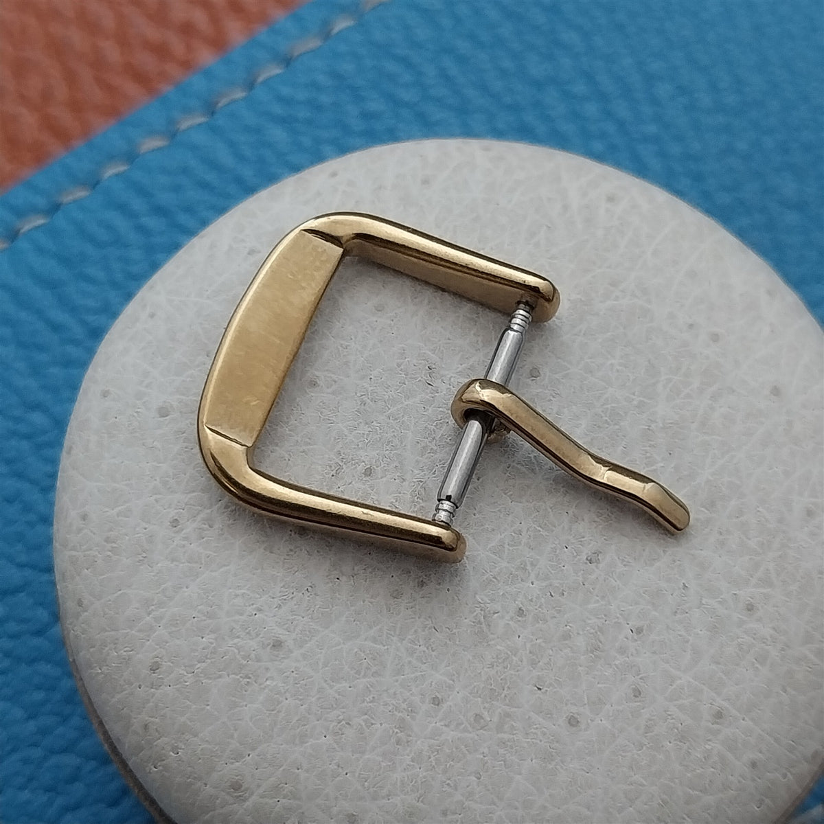 14mm Gold-Tone Stainless Steel Buckle for Vintage Watch Strap