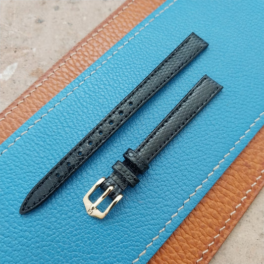 10mm Ladies Hirsch Black Lizard Watch Strap