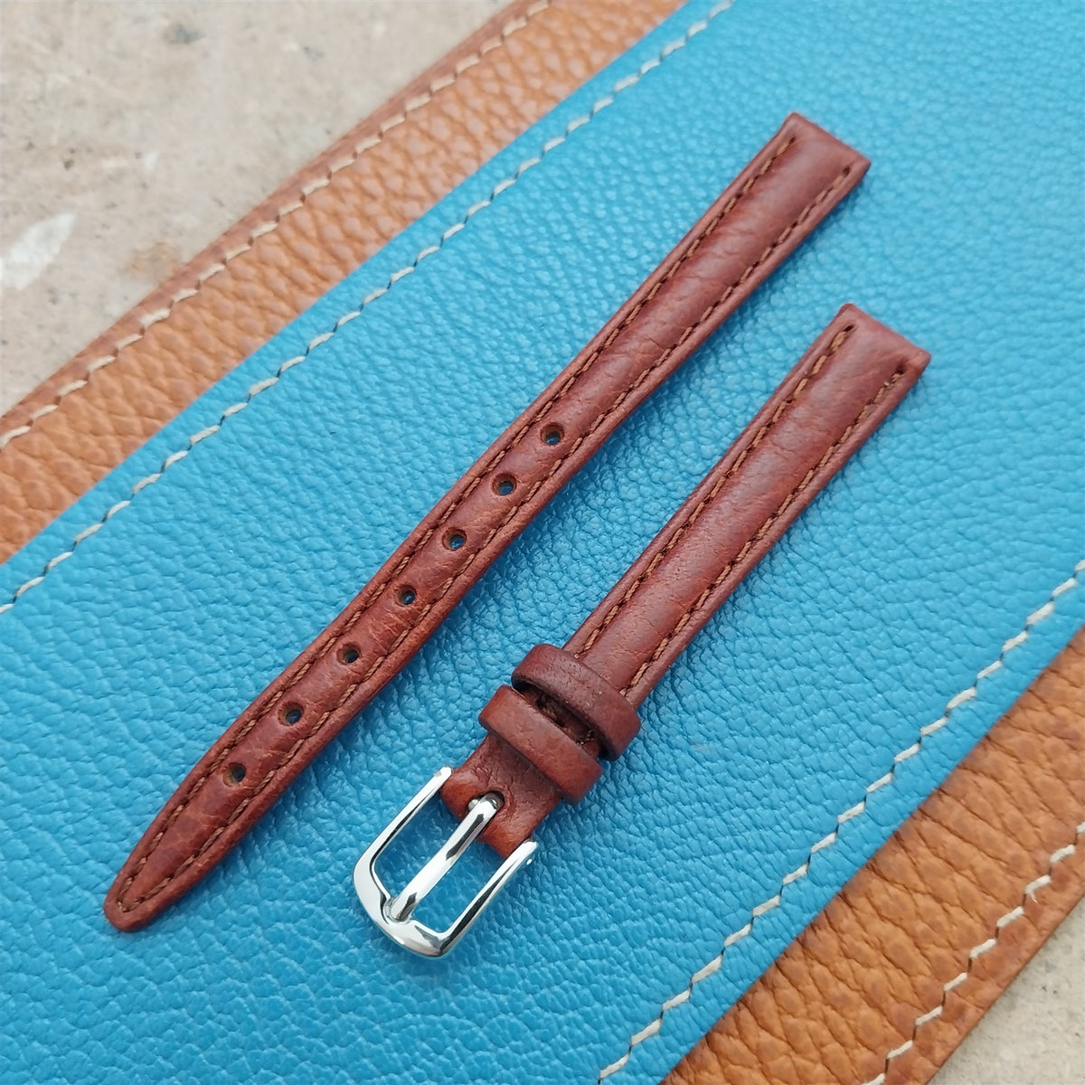 10mm Ladies Hadley Roma Brown Leather Watch Strap