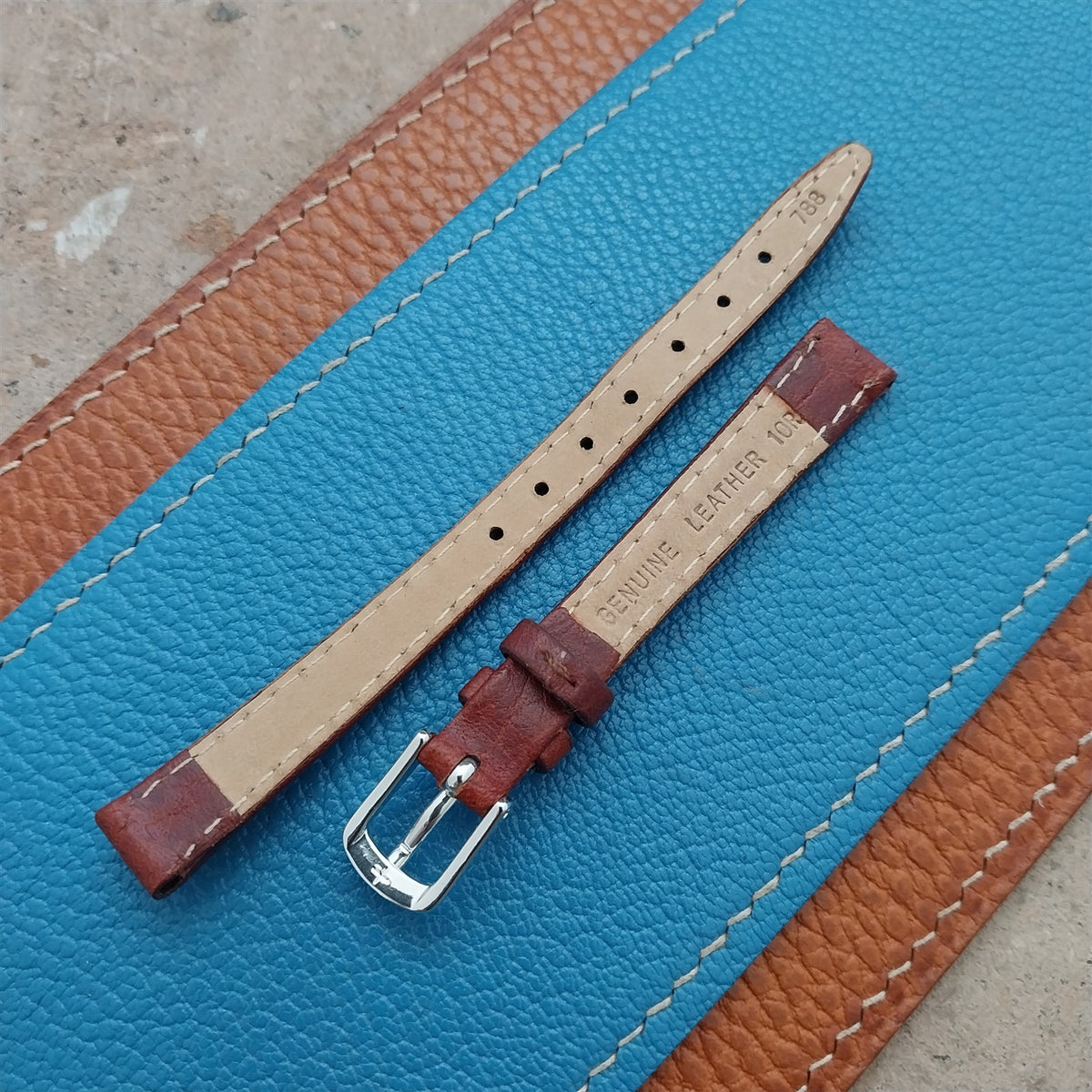 10mm Ladies Hadley Roma Brown Leather Watch Strap