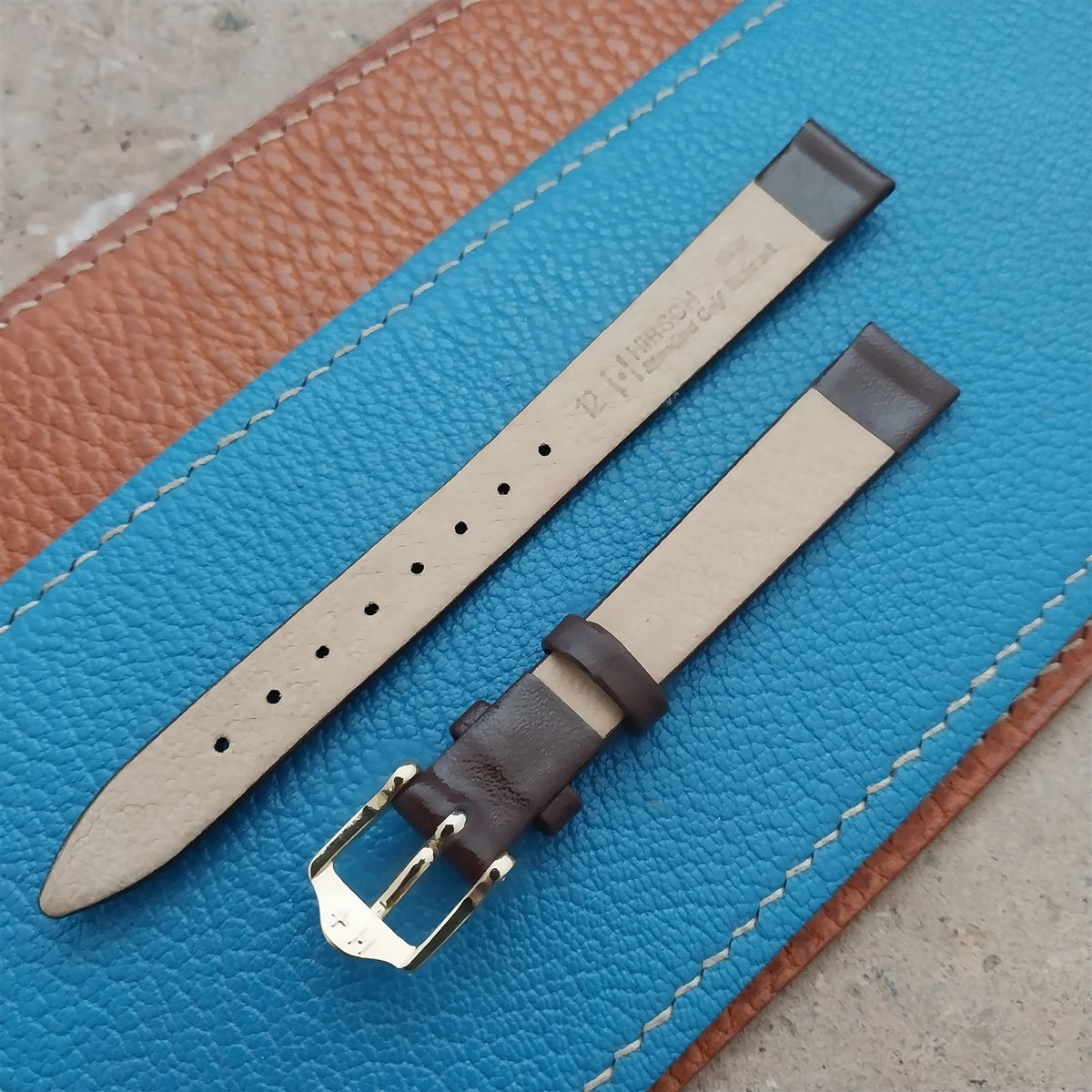 12mm Ladies Hirsch Brown Calf Watch Strap