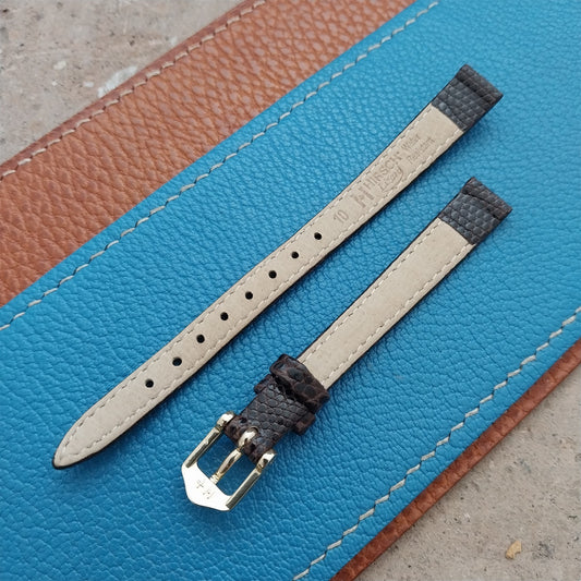 10mm Ladies Hirsch Brown Lizard Watch Strap