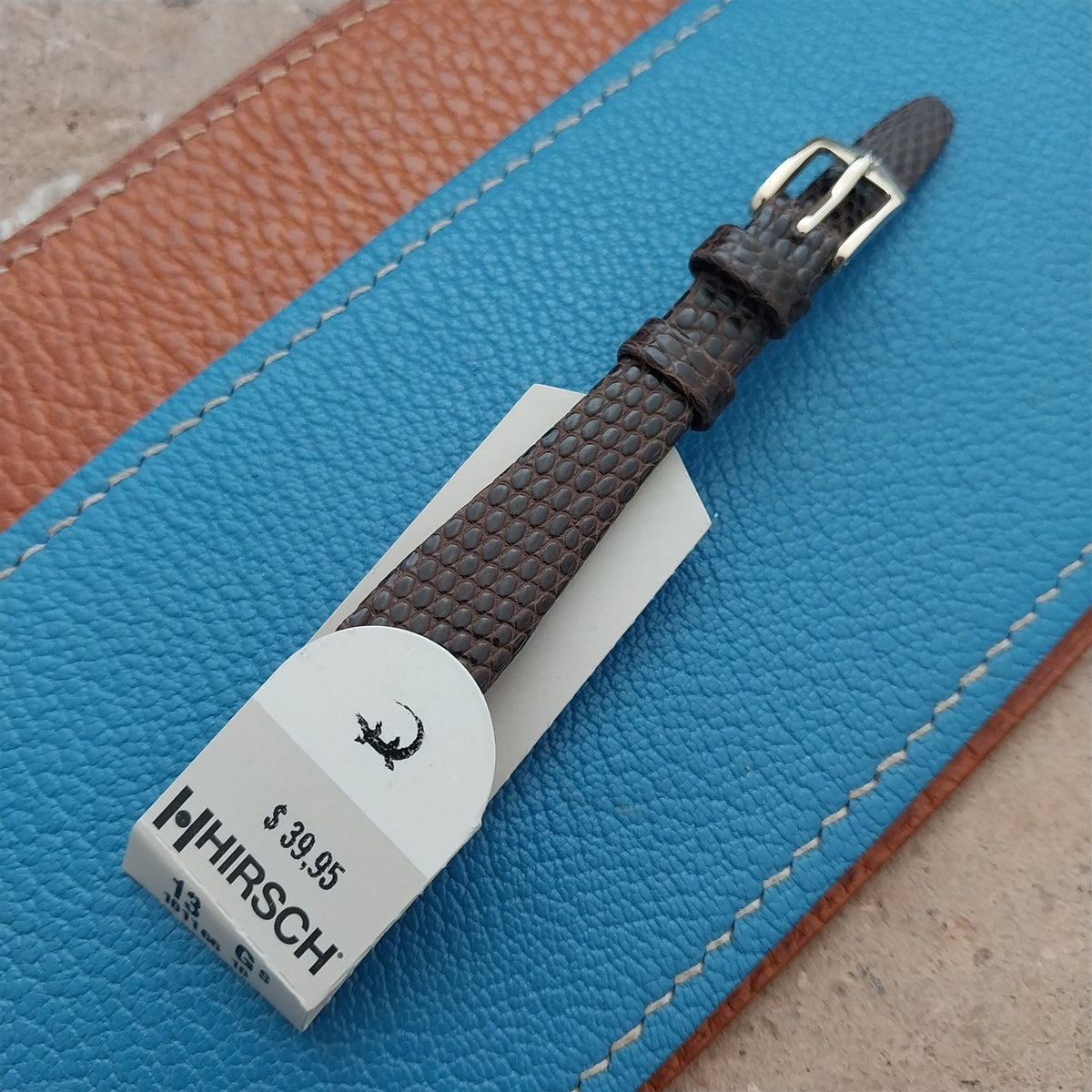 12mm Ladies Hirsch Brown Lizard Watch Strap