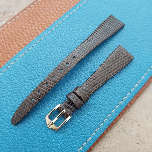 12mm Ladies Hirsch Brown Lizard Watch Strap
