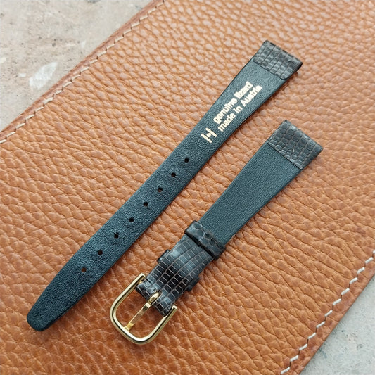 14mm Brown Lizard Hirsch Ladies Classic Tapered Watch Strap