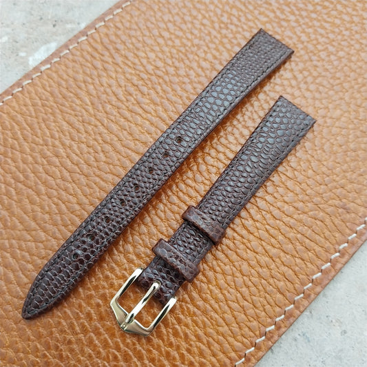 13mm Brown Ladies Hirsch Rainbow Lizard Grain Leather Watch Strap