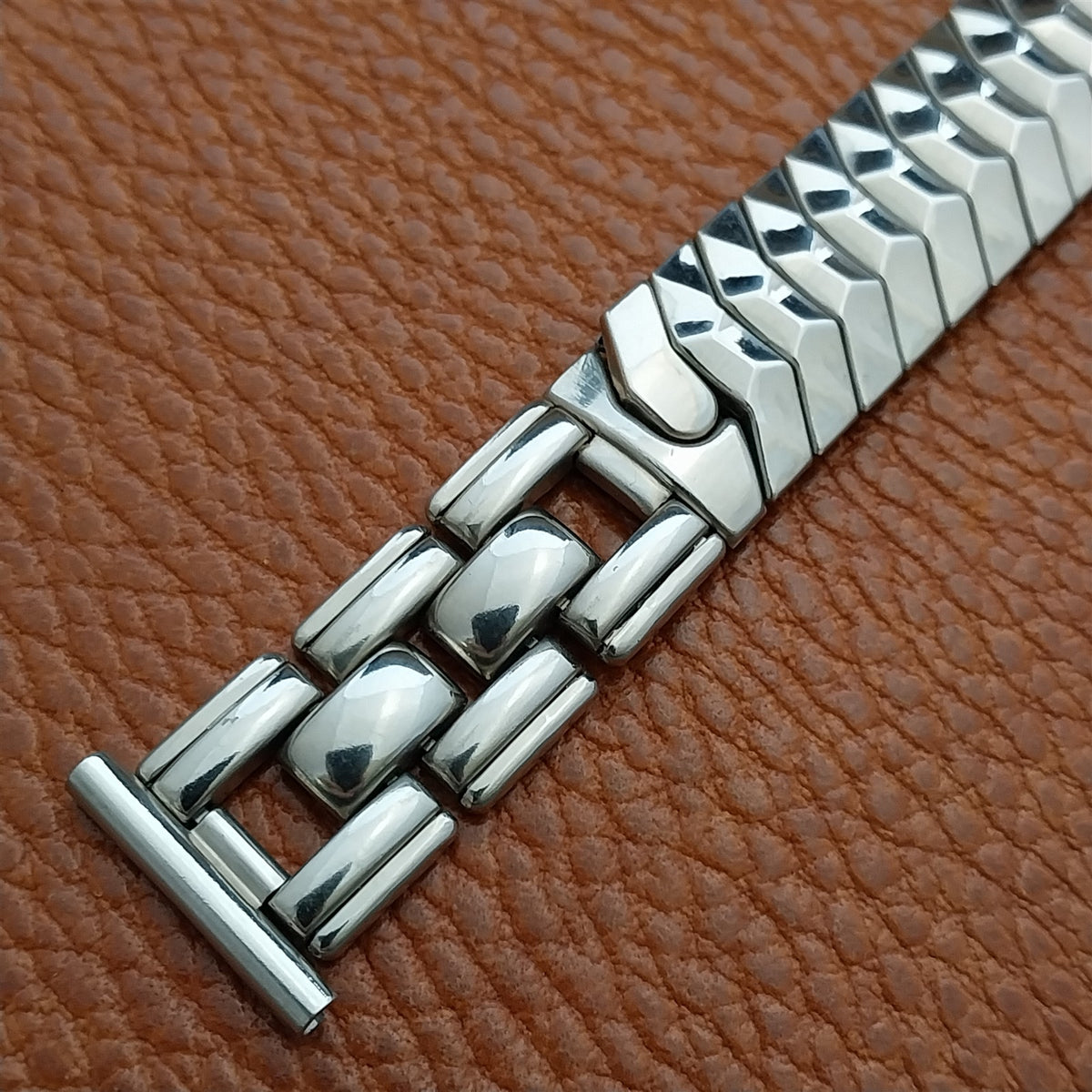 19mm 18mm 16mm White Gold-Filled Airflex 1950s Vintage Watch Band