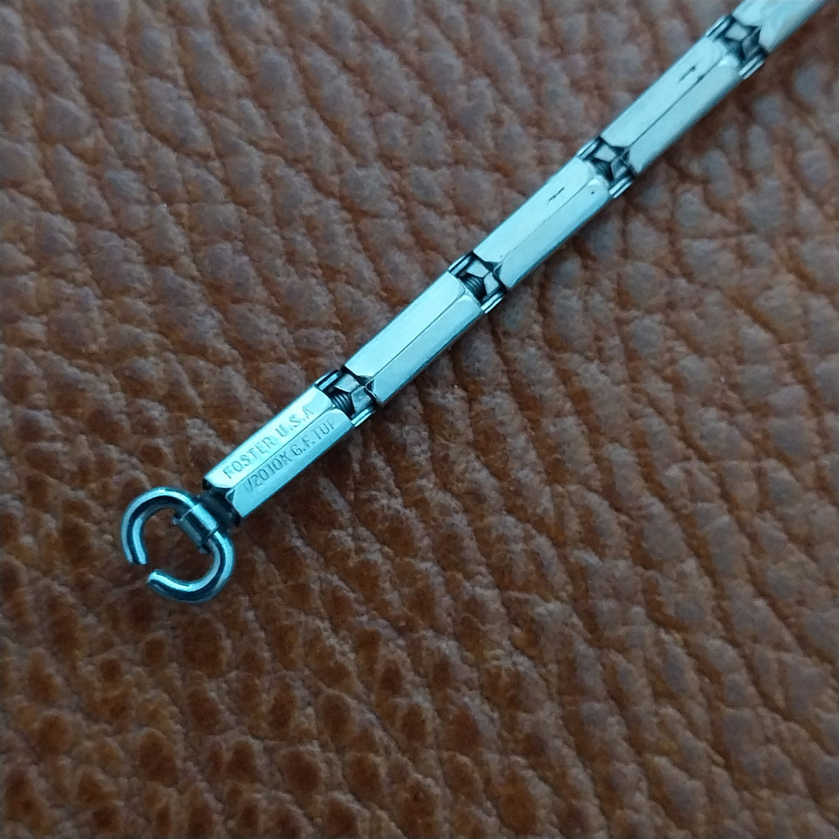 Vintage 1960s Foster White Gold Fill Ladies Cocktail Short Watch Band