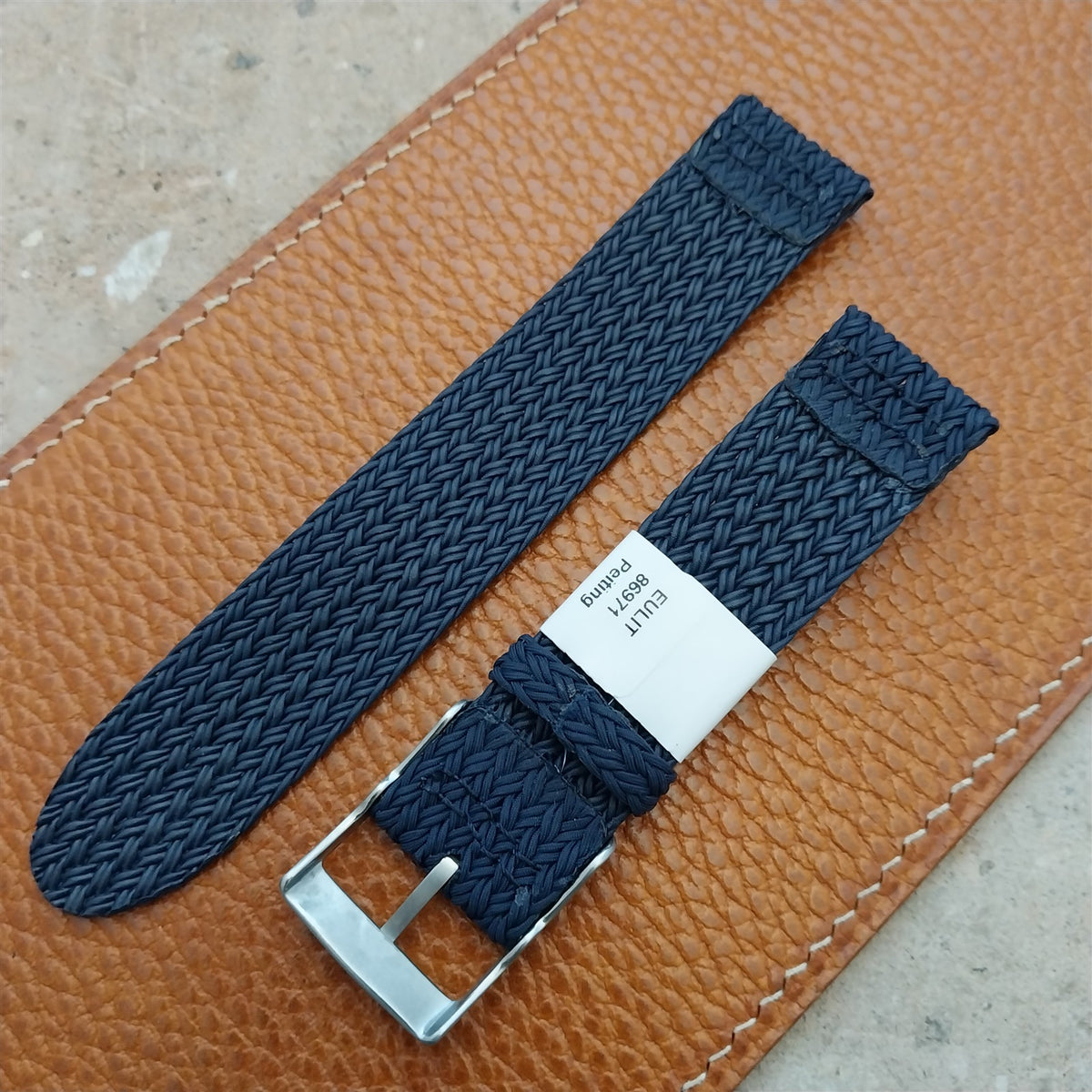 20mm Eulit Palma Pacific Blue Braided Perlon 2Piece Field Watch Strap