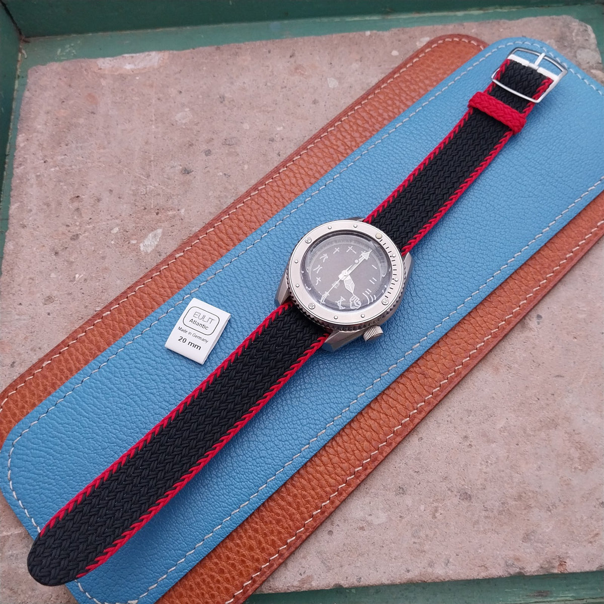 20mm Eulit Atlantic Braided Perlon Single Pass Field Watch Strap