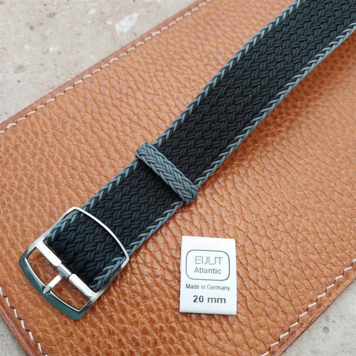 20mm Eulit Atlantic Braided Perlon Single Pass Field Watch Strap