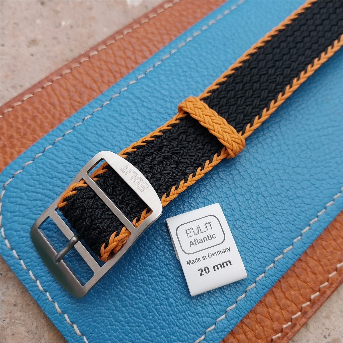 20mm Eulit Atlantic Braided Perlon Single Pass Field Watch Strap