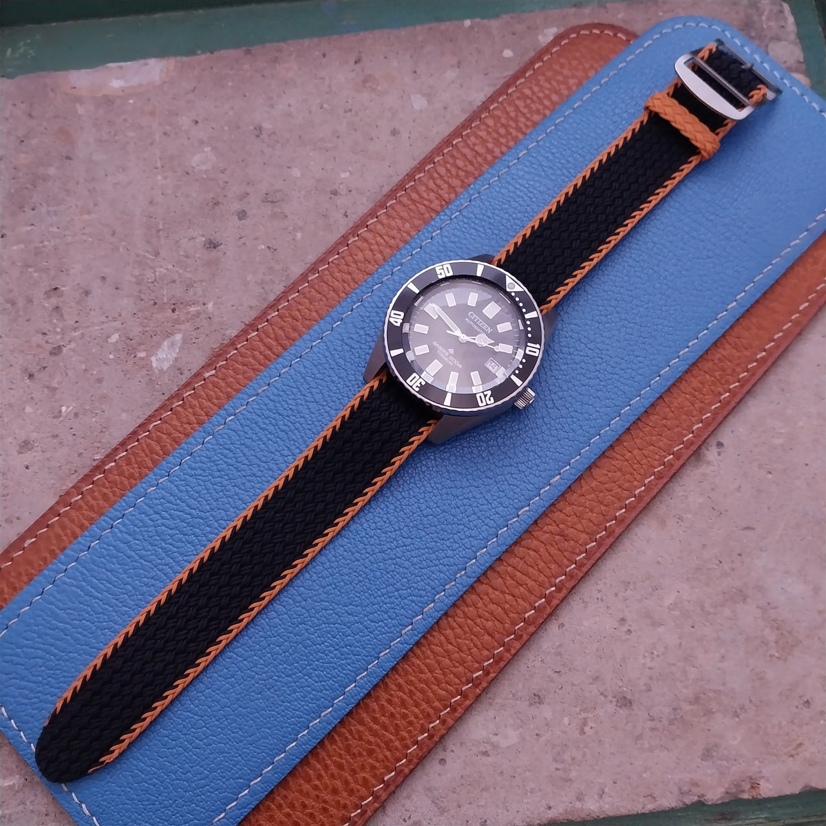 20mm Eulit Atlantic Braided Perlon Single Pass Field Watch Strap