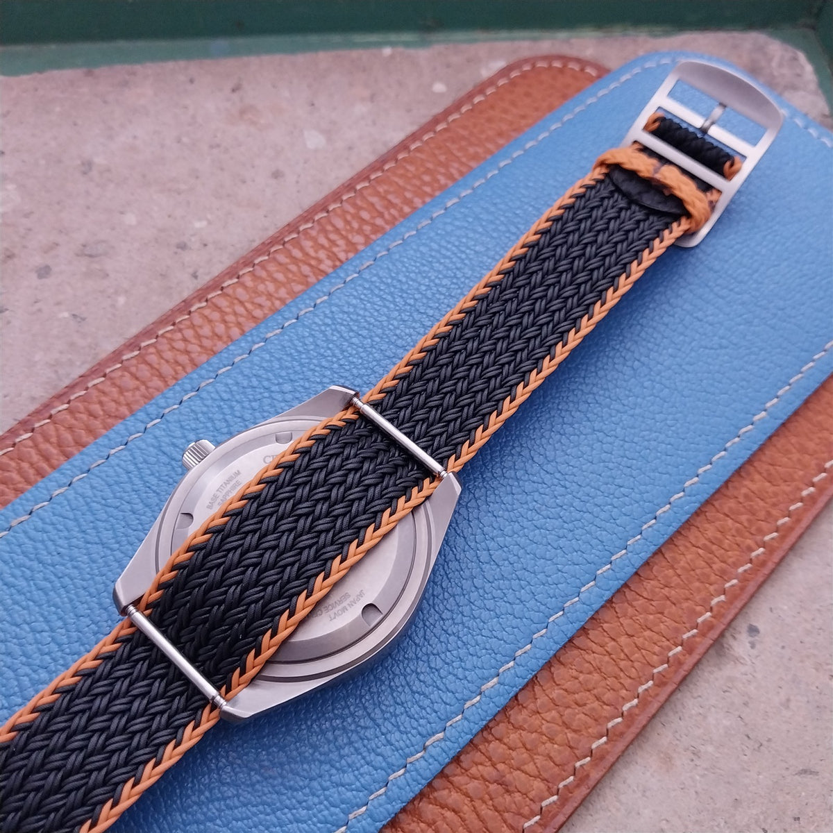 20mm Eulit Atlantic Braided Perlon Single Pass Field Watch Strap