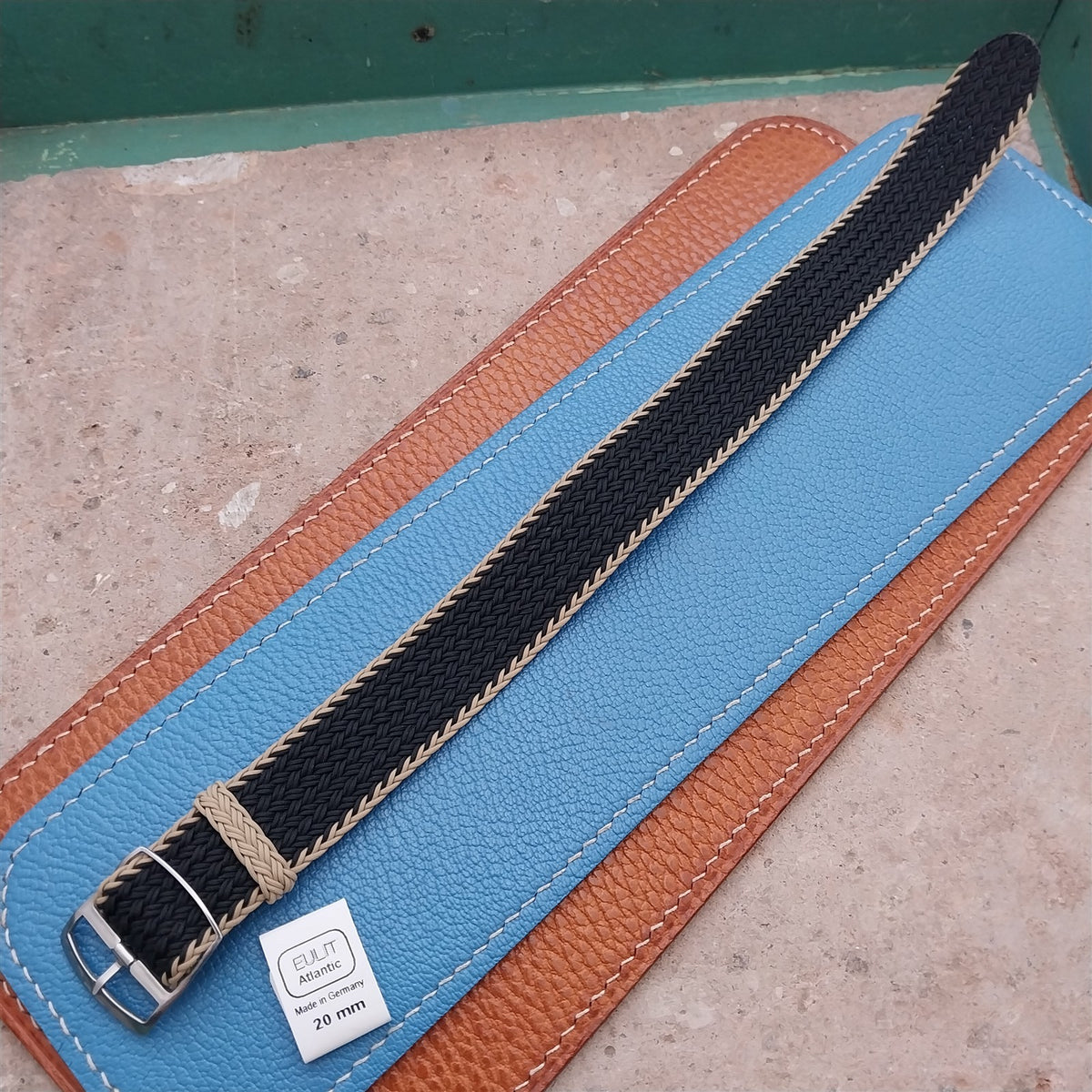 20mm Eulit Atlantic Braided Perlon Single Pass Field Watch Strap