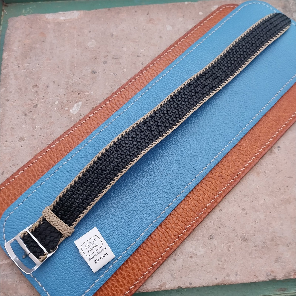 20mm Eulit Atlantic Braided Perlon Single Pass Field Watch Strap