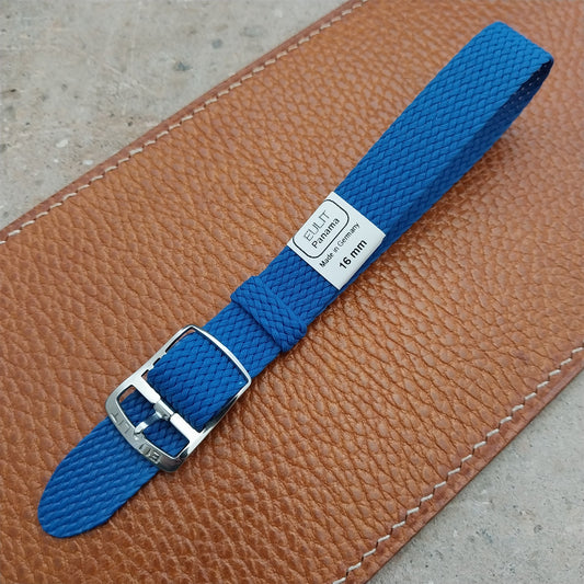 Blue 16mm EULIT Panama Braided Perlon Single Pass Field Watch Strap