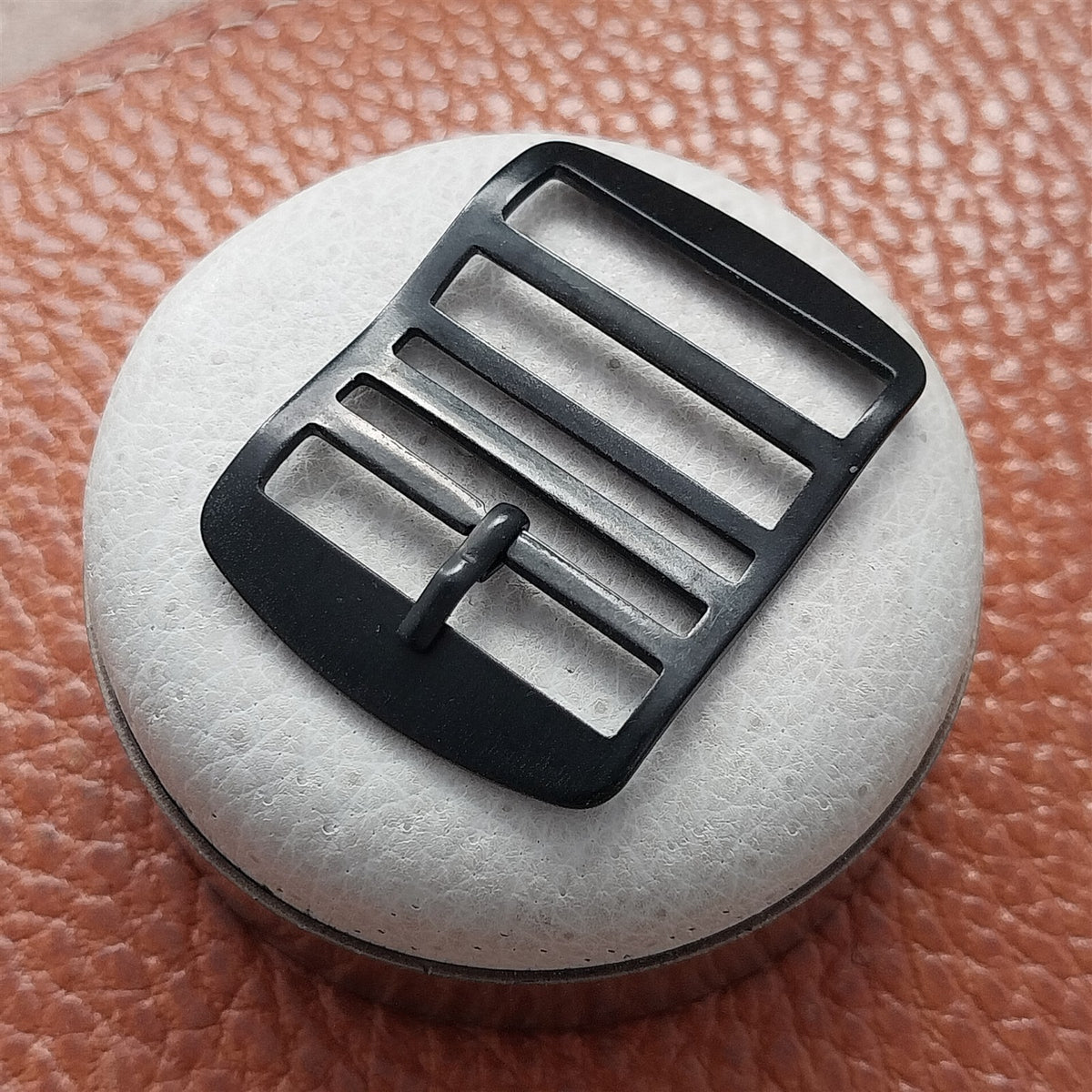 22mm Black Stainless Buckle for Nylon Perlon Single Pass Watch Band