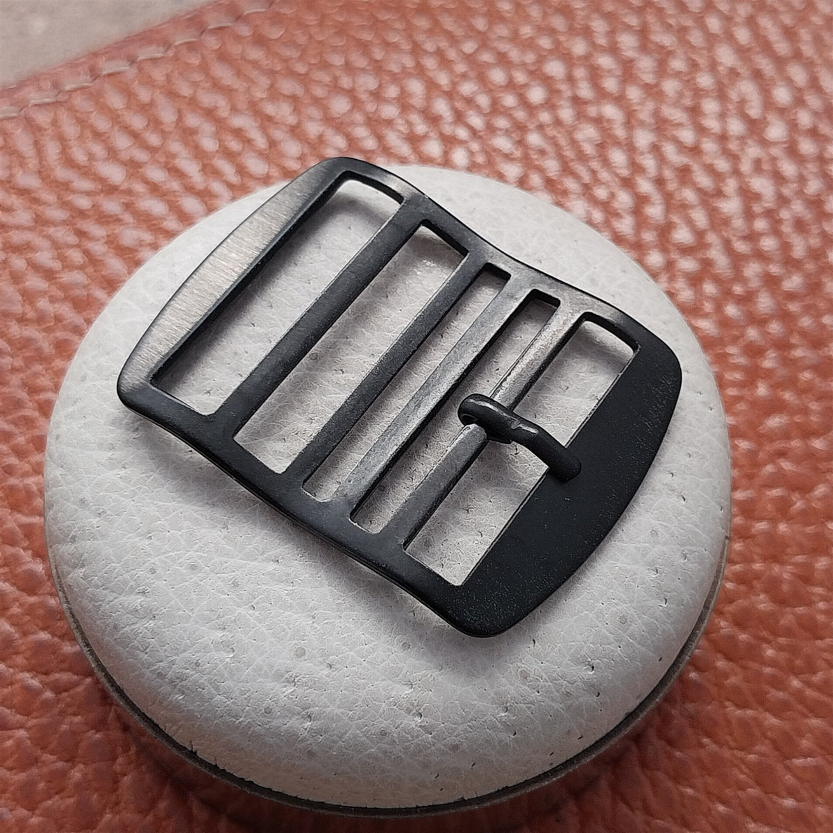 22mm Black Stainless Buckle for Nylon Perlon Single Pass Watch Band