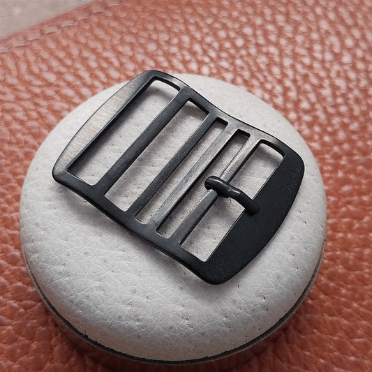22mm Black Stainless Buckle for Nylon Perlon Single Pass Watch Band