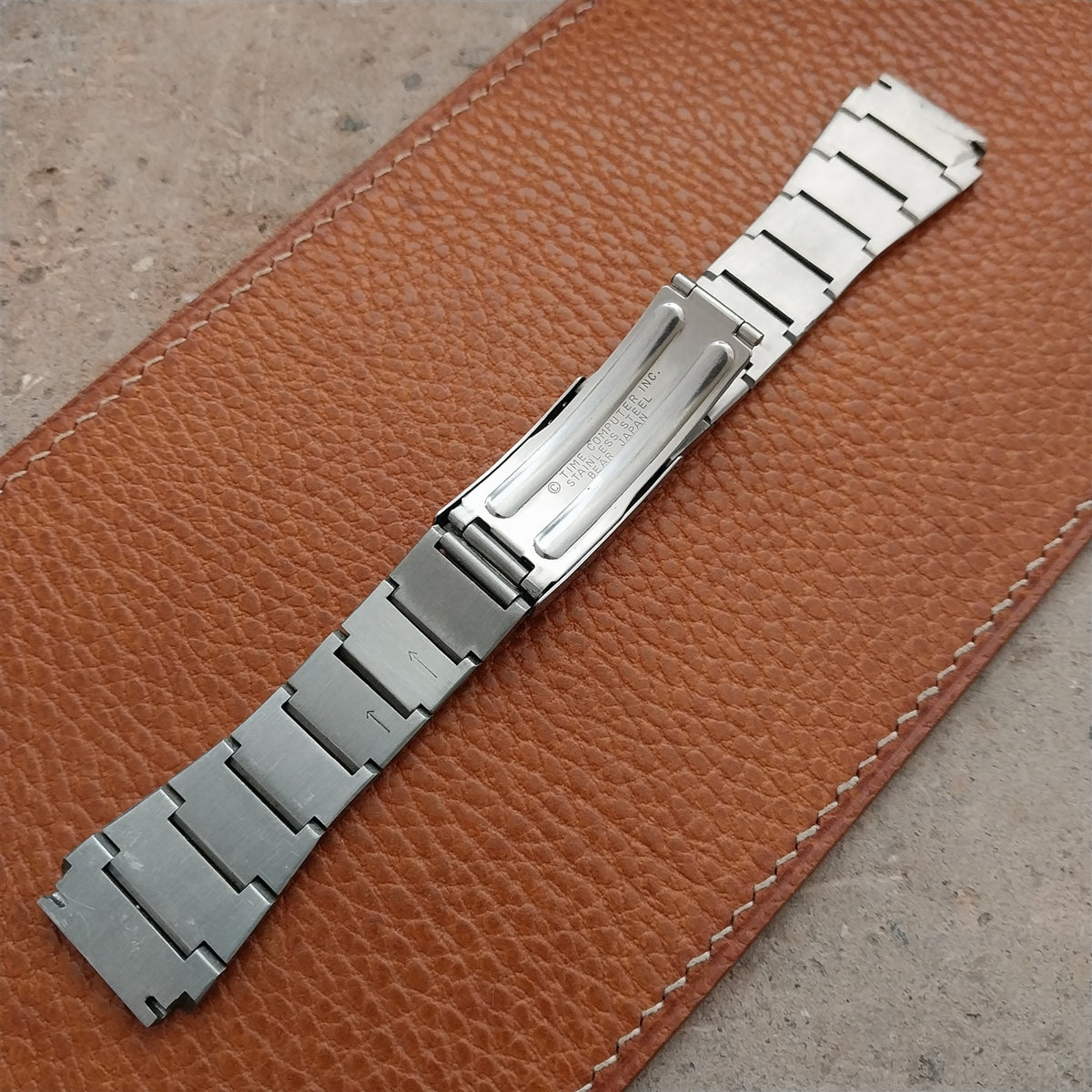 Pulsar LED Time Computer 19mm Stainless Steel Vintage Watch Band