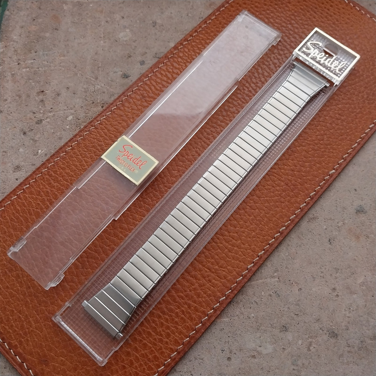 1970s Vintage Brushed Stainless Speidel 18mm 20mm 21mm NOS Watch Band