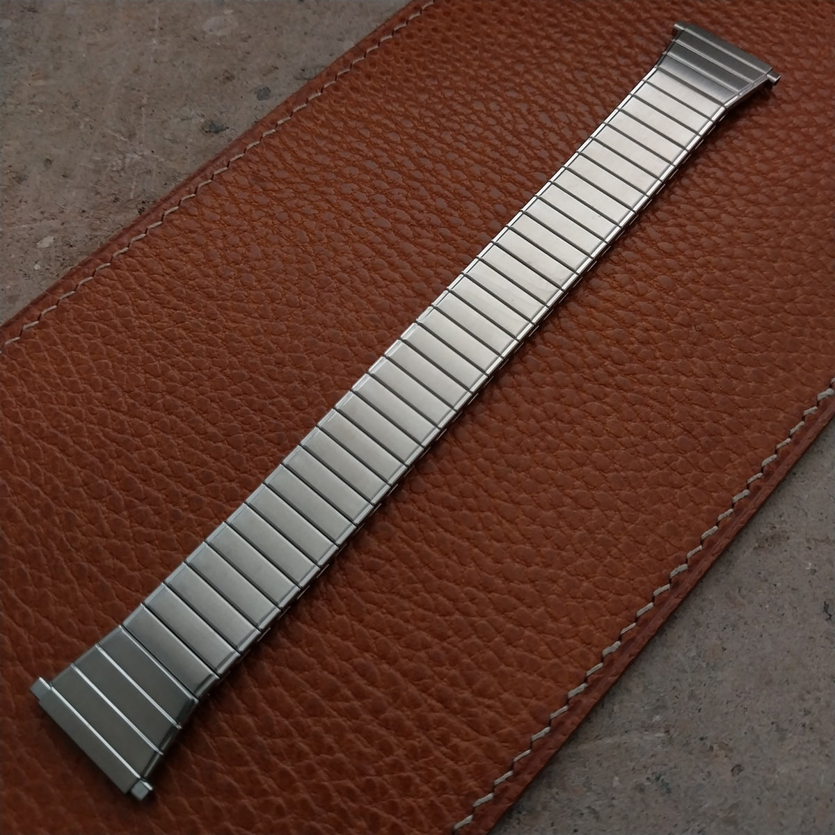 1970s Vintage Brushed Stainless Speidel 18mm 20mm 21mm NOS Watch Band