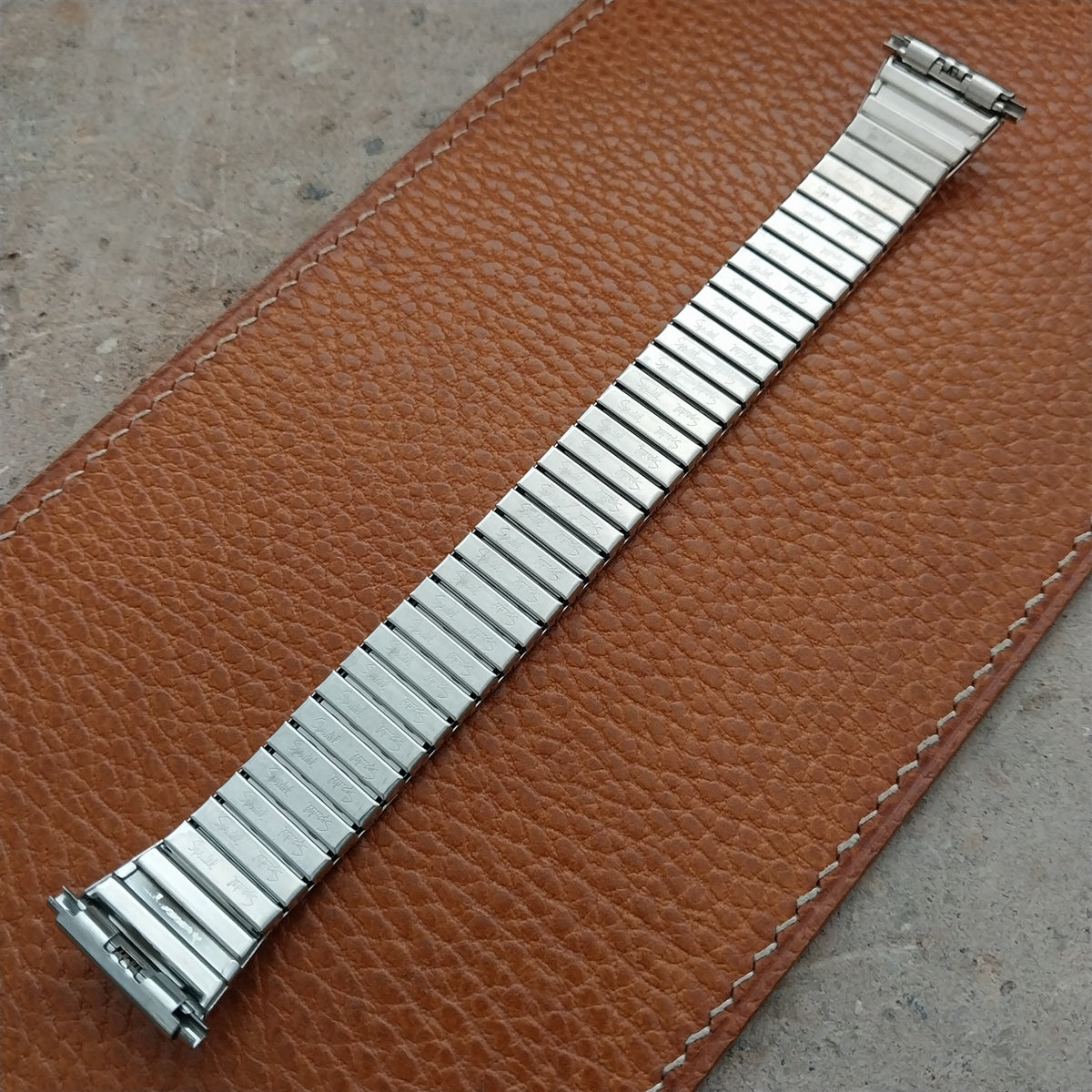 1970s Vintage Brushed Stainless Speidel 18mm 20mm 21mm NOS Watch Band