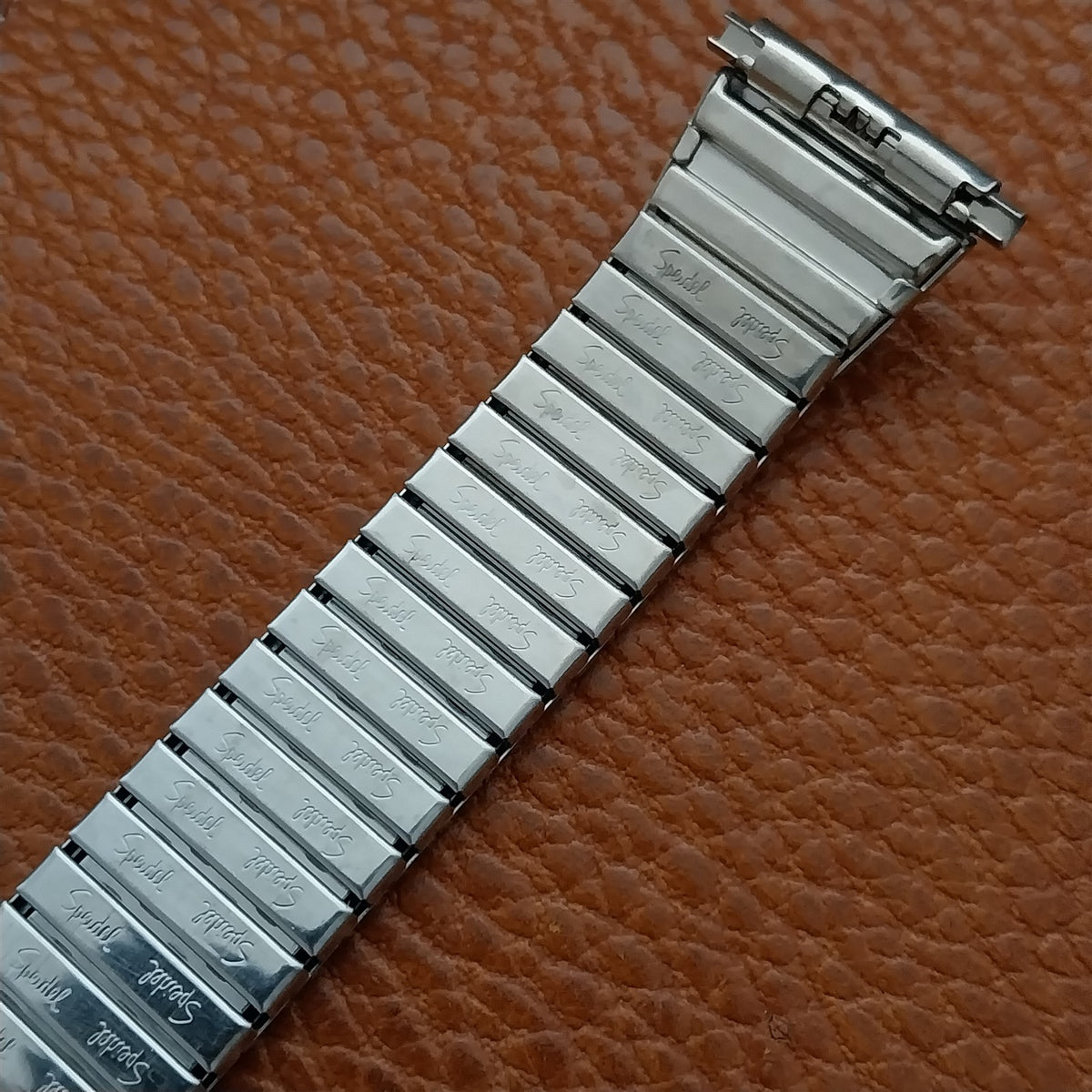 1970s Vintage Brushed Stainless Speidel 18mm 20mm 21mm NOS Watch Band