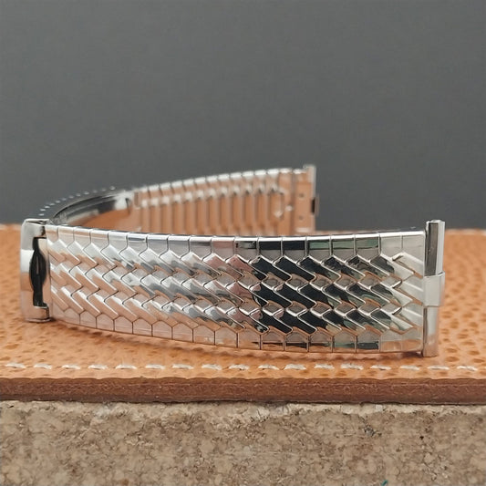 Vintage 19mm 18mm 17mm JB Champion Stainless Basketweave Unused 1960s Watch Band
