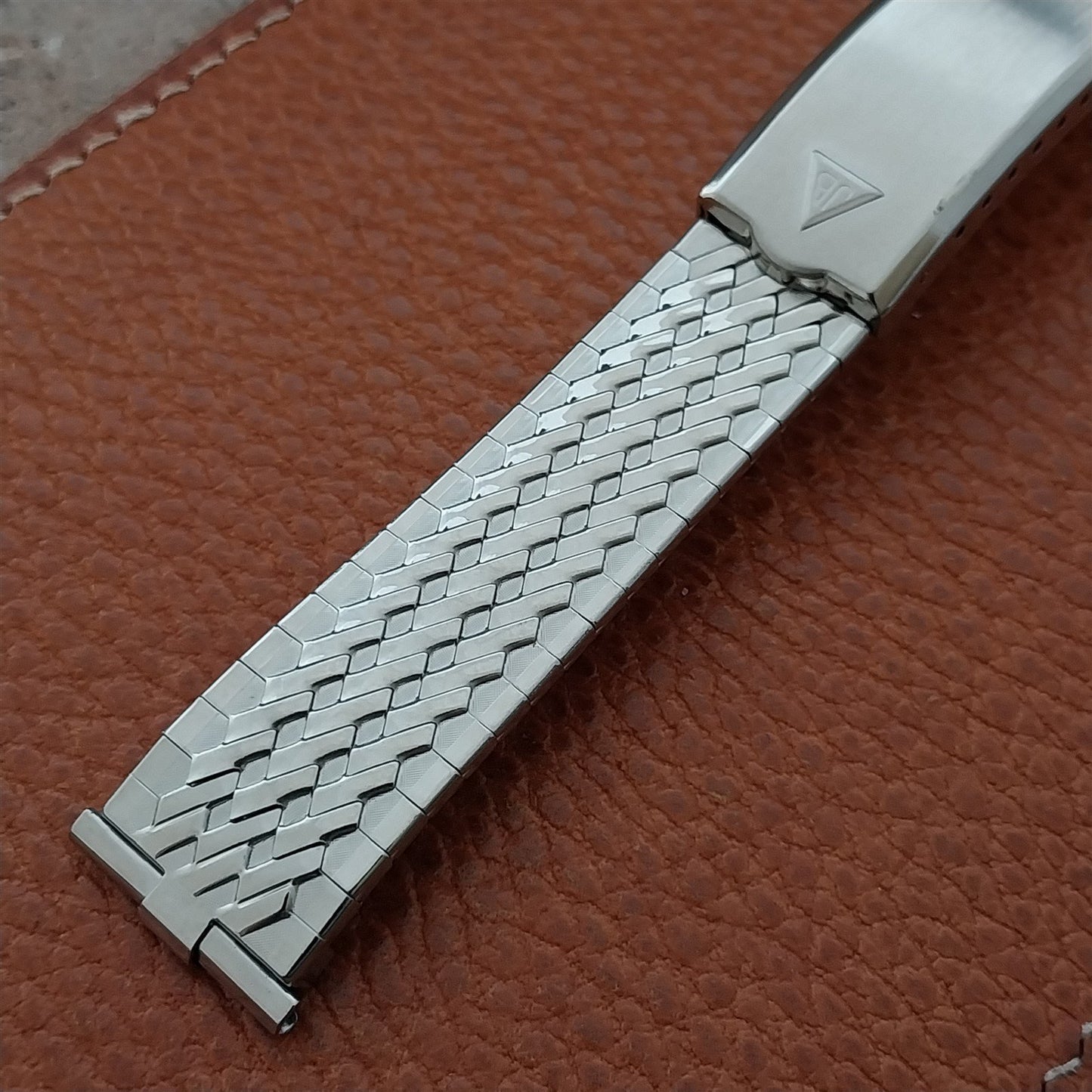 Vintage 19mm 18mm 17mm JB Champion Stainless Basketweave Unused 1960s Watch Band
