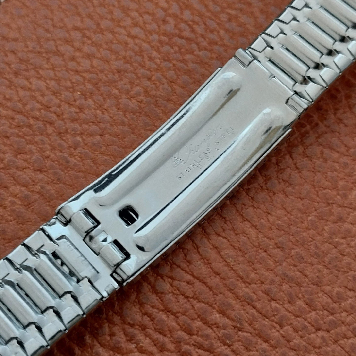 Vintage 19mm 18mm 17mm JB Champion Stainless Basketweave Unused 1960s Watch Band