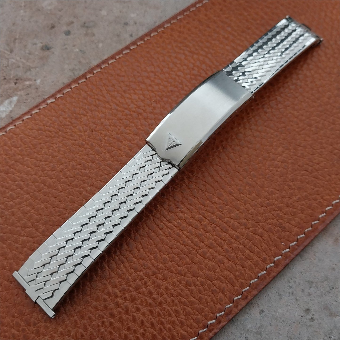 Vintage 19mm 18mm 17mm JB Champion Stainless Basketweave Unused 1960s Watch Band