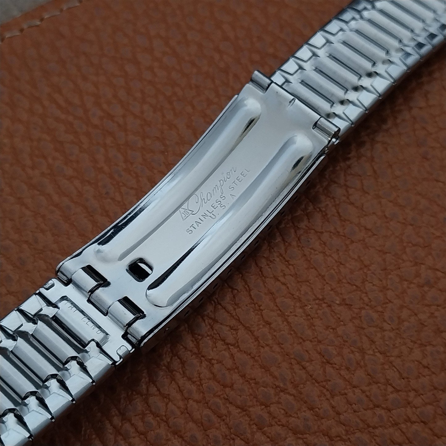 Vintage 19mm 18mm 17mm JB Champion Stainless Basketweave Unused 1960s Watch Band