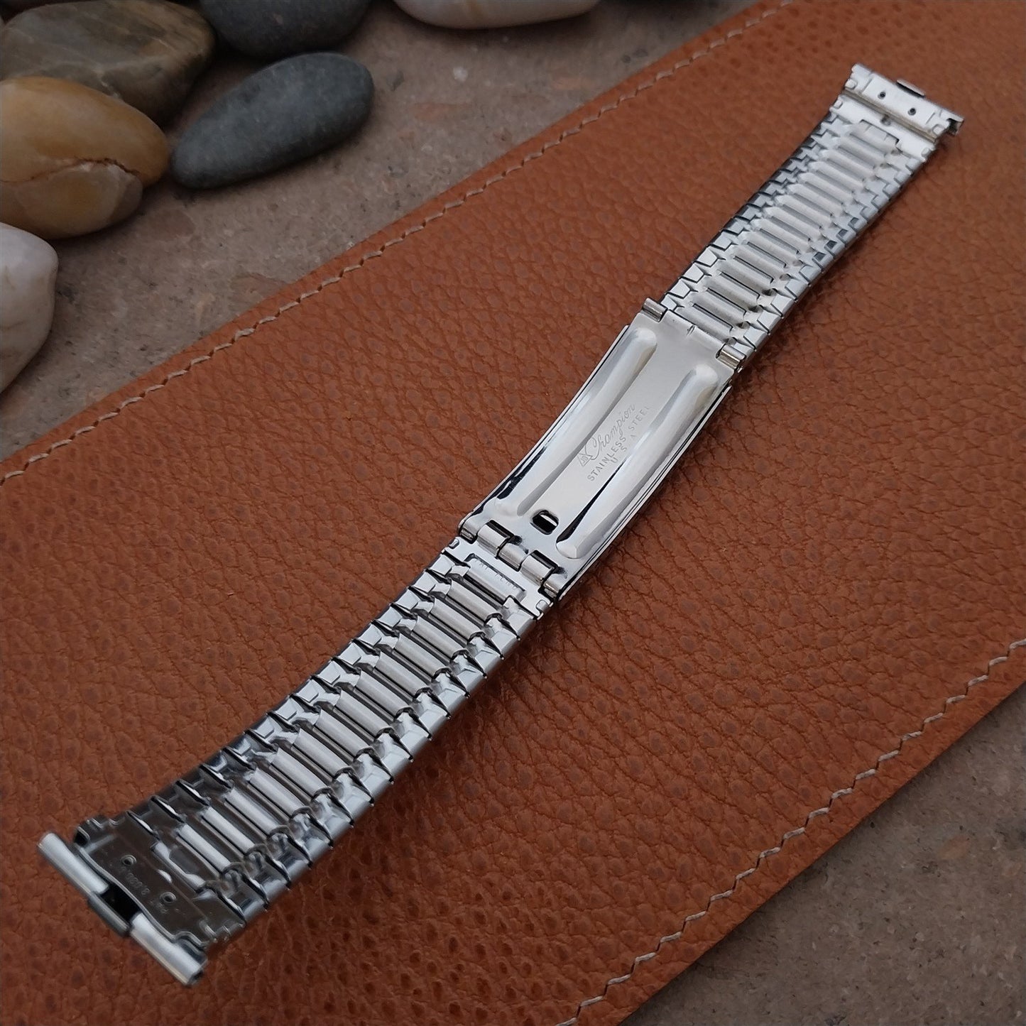 Vintage 19mm 18mm 17mm JB Champion Stainless Basketweave Unused 1960s Watch Band