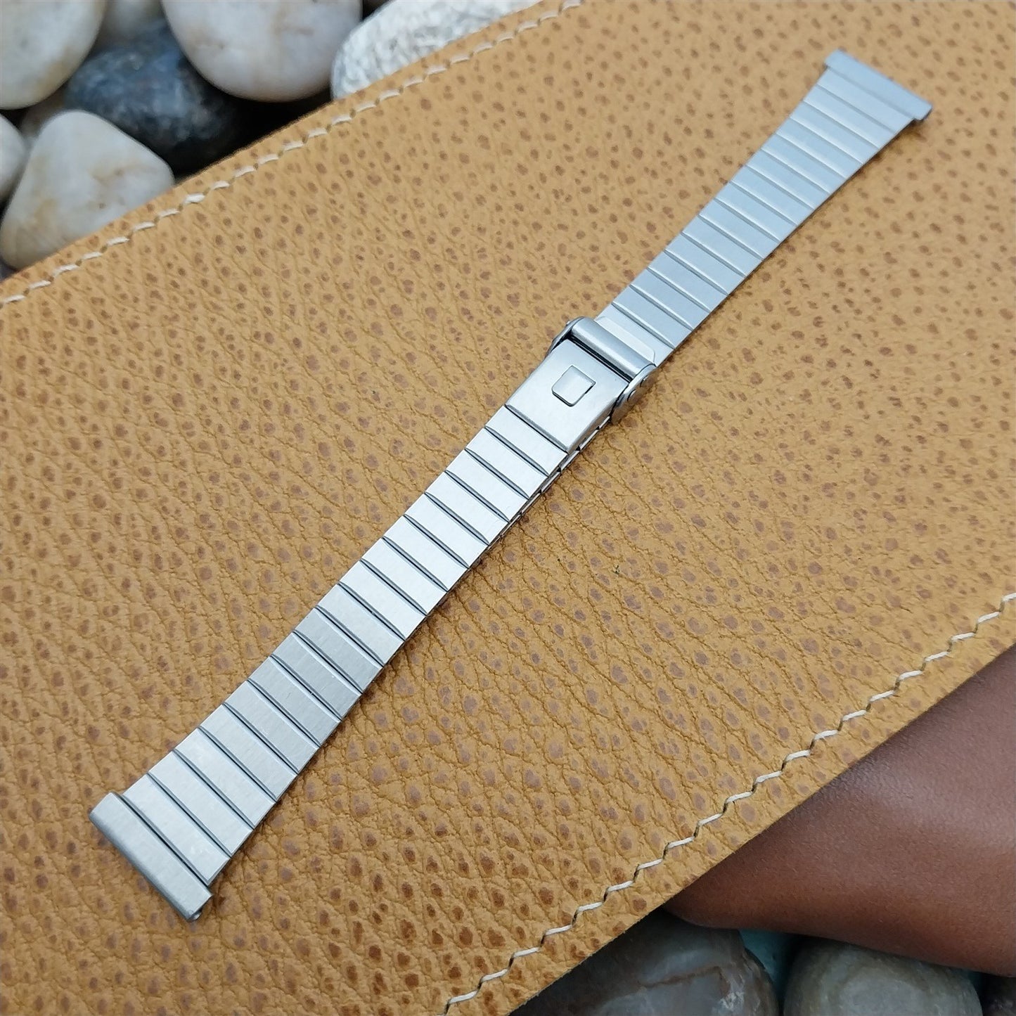 14mm Stainless Steel Ladies JB Champion Bar Link Unused 1970s Vintage Watch Band