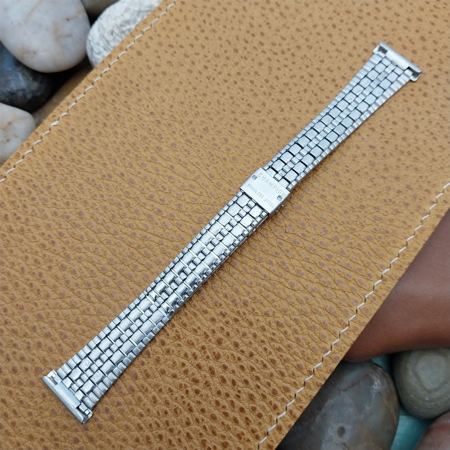 14mm Stainless Steel Ladies JB Champion Bar Link Unused 1970s Vintage Watch Band