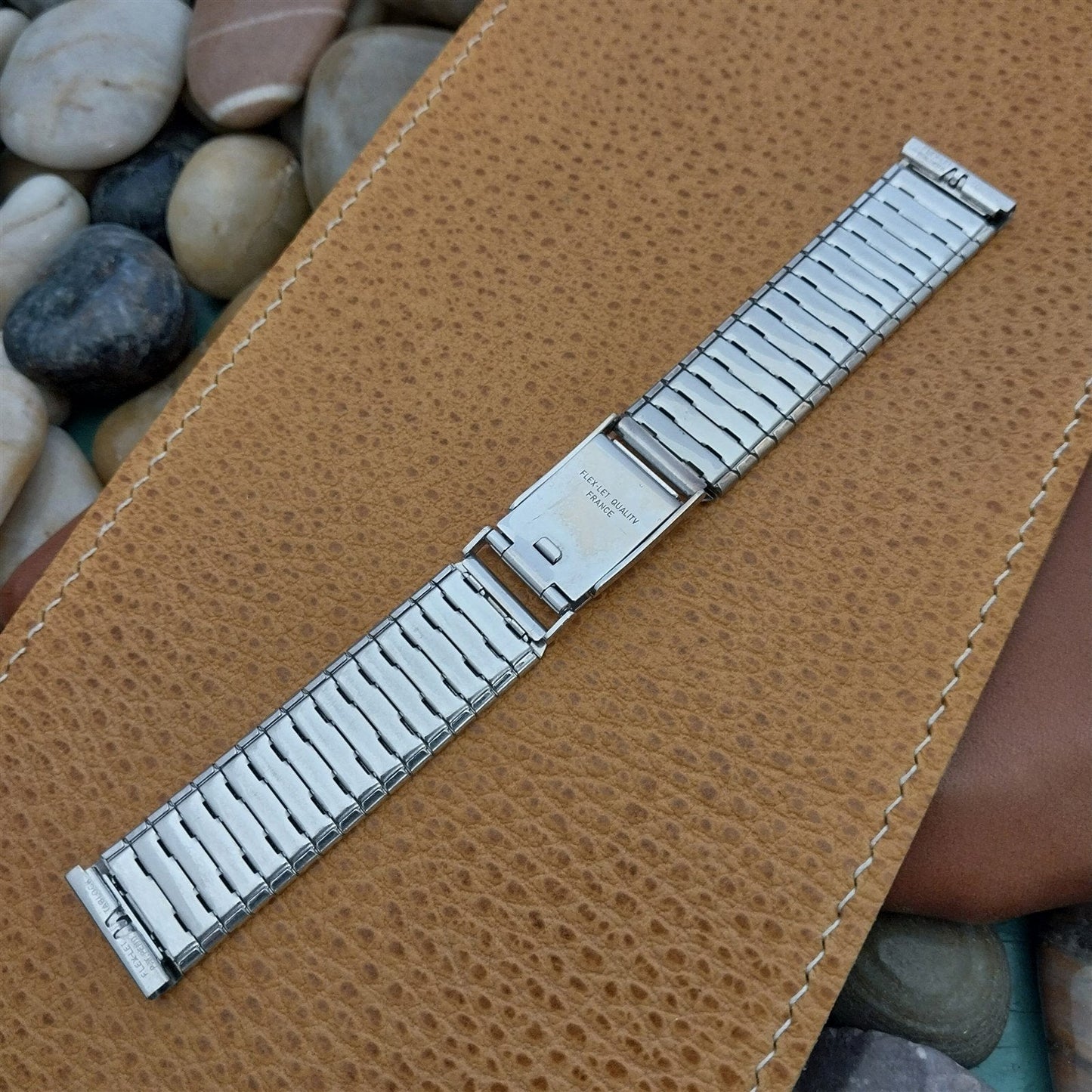 17.2mm 11/16" 1950s Stainless Steel Flex-Let Classic nos Vintage Watch Band